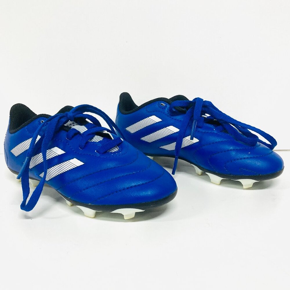 Kids Adidas Soccer Cleats Goletto VIII Size 12K Blue White Boys Girls Youth